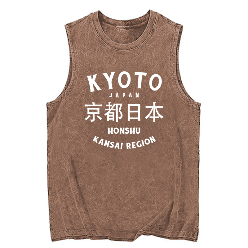 Tokyocanvas Kyoto Japan Kanji Washed Tank