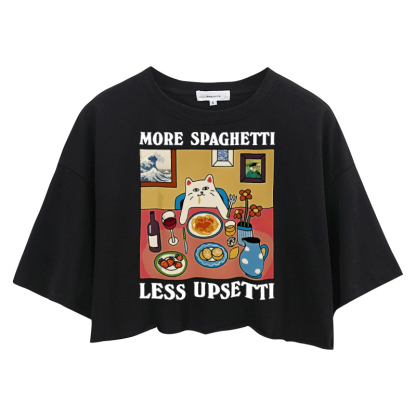 Tokyocanvas More Spaghetti Less Upsetti Crop Top