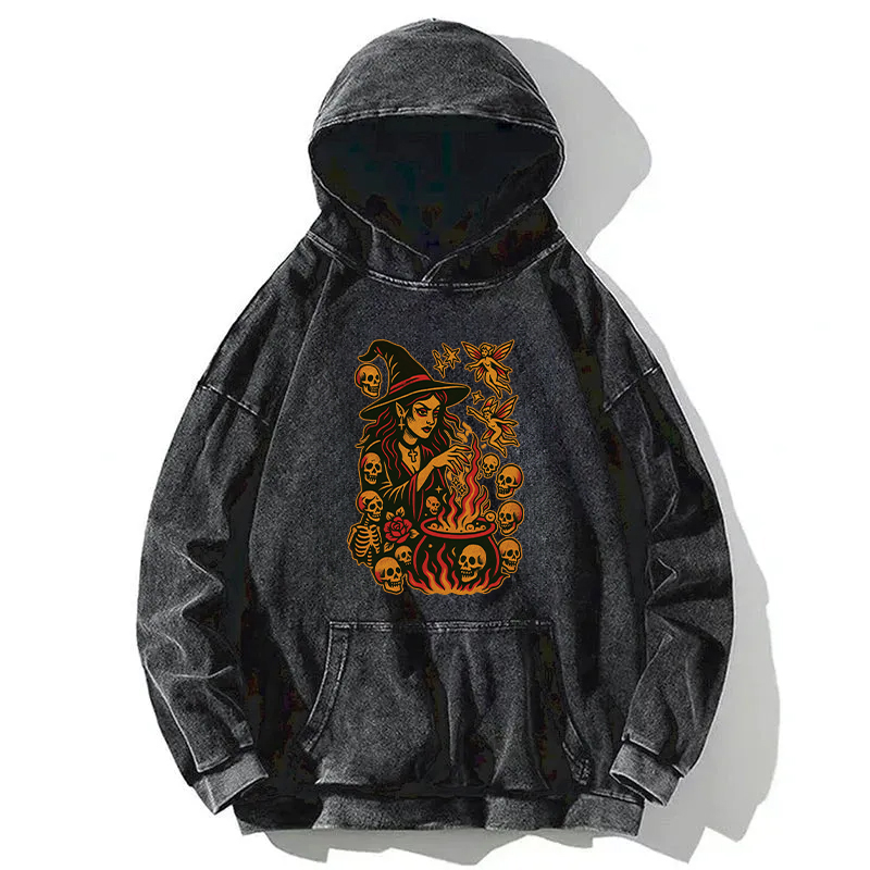 Tokyocanvas Halloween Witches Doing? Washed Hoodie