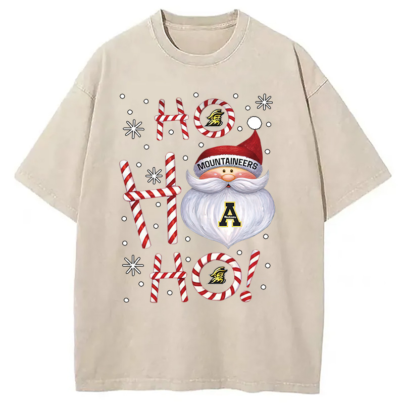 Tokyocanvas Santa ho ho ho Christmas Washed T-Shirt