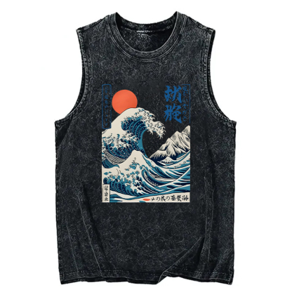 Tokyocanvas Ukiyo-e Ocean Waves Japan Washed Tank