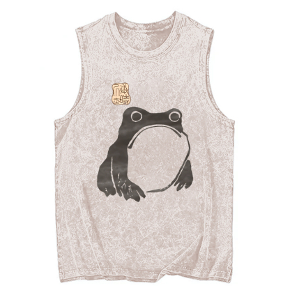 Tokyocanvas Matsumoto Hoji Woodblock Print Frog Washed Tank