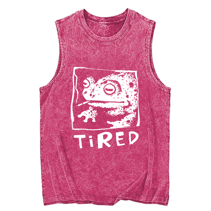 Tokyocanvas Tired Frog Vintage Washed Tank