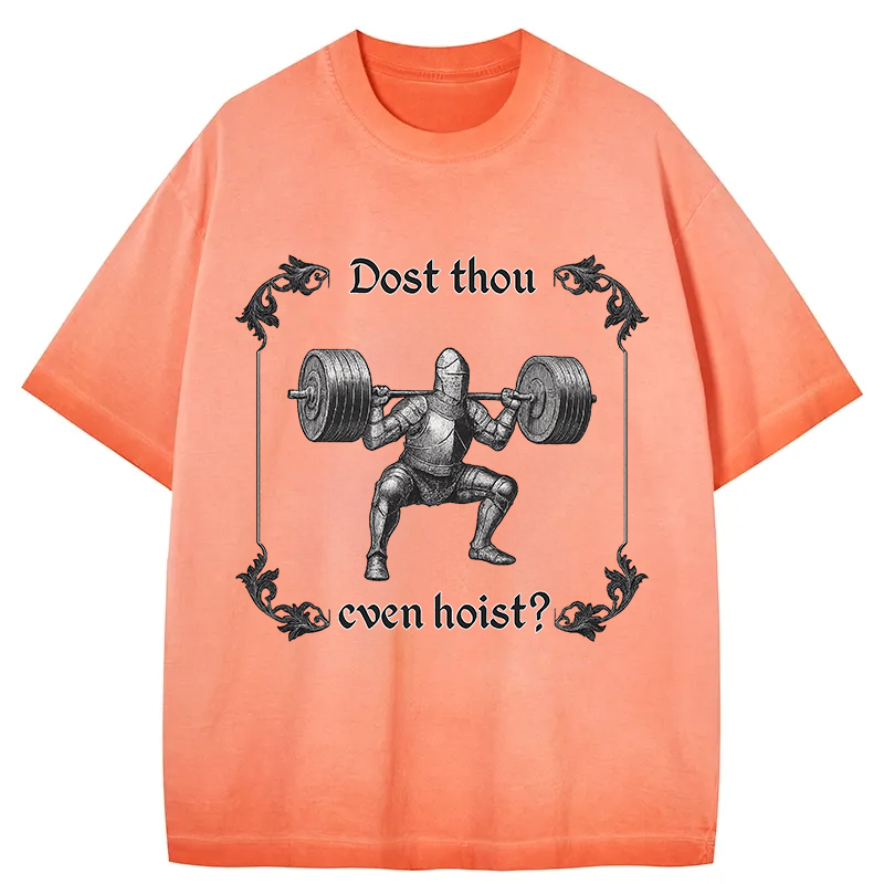 Tokyocanvas Dost Thou Even Hoist Gradient Washed T-Shirt