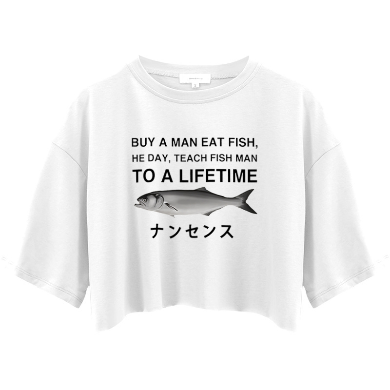 Tokyocanvas Funny To A Lifetime Crop Top