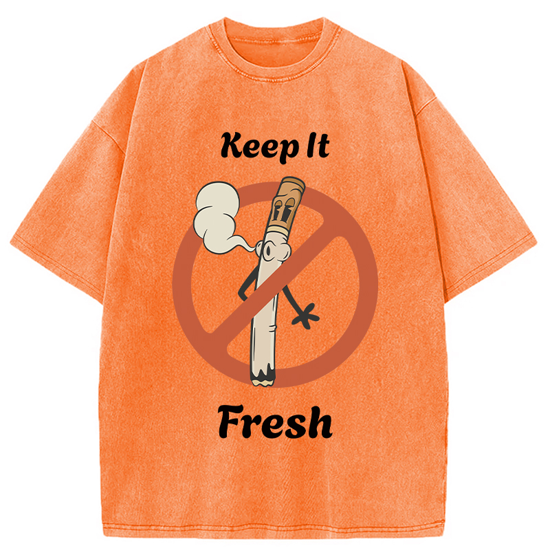 Tokyocanvas Keep It Fresh Retro Cigarette Washed T-Shirt