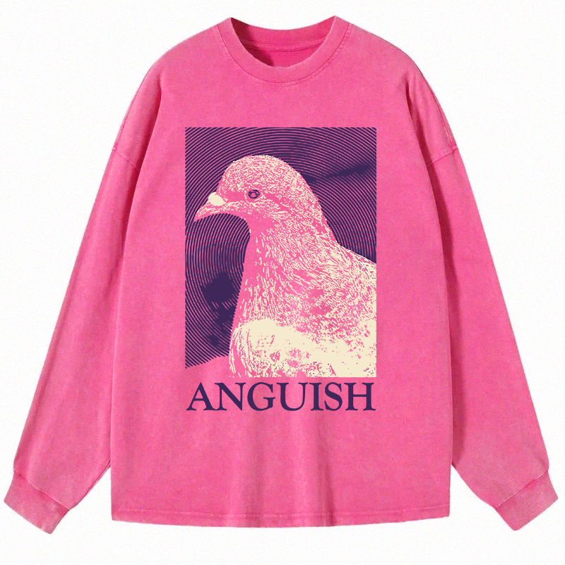 Tokyocanvas The Weight of Urban Anguish Long Sleeve Washed T-Shirt