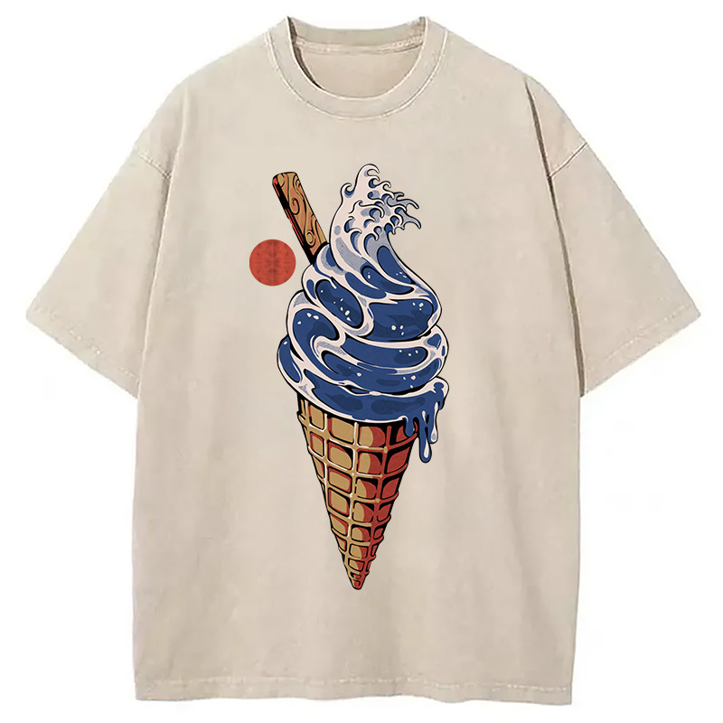 Tokyocanvas Great Ice Cream Washed T-Shirt