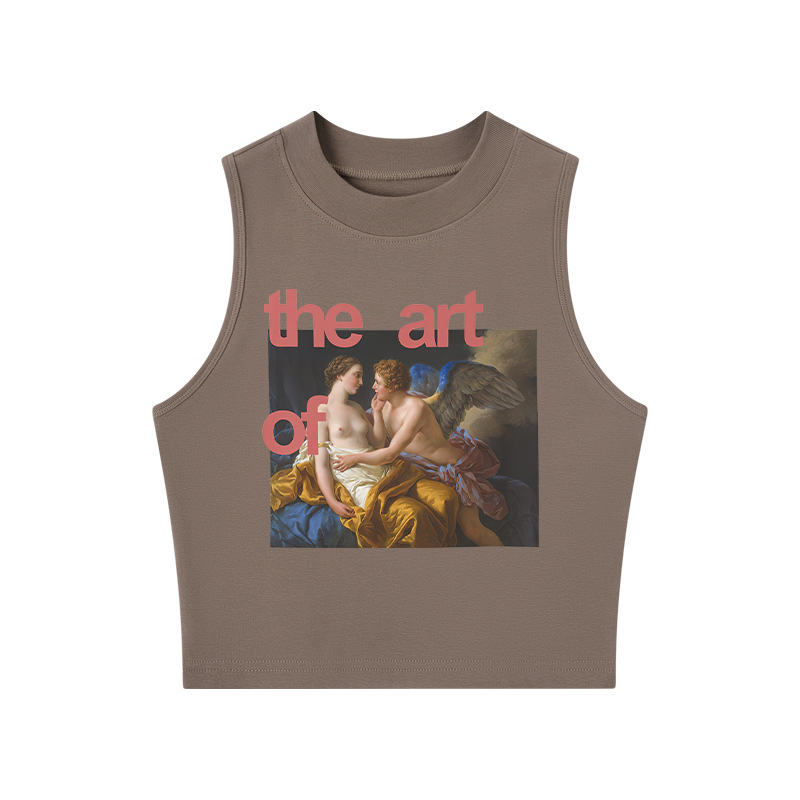 Tokyocanvas The Art of Love Crew Neck Crop Top