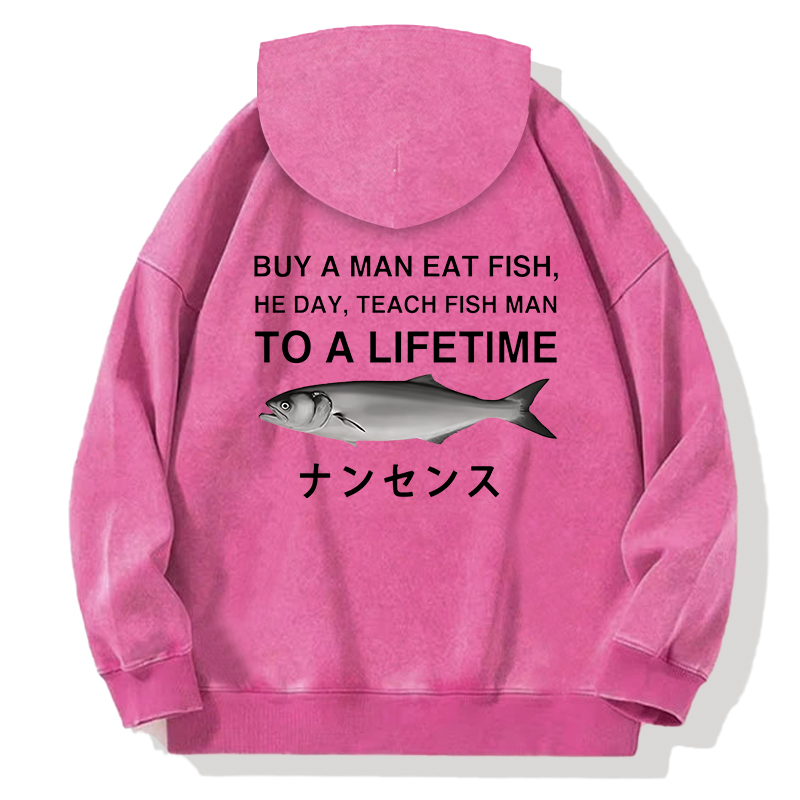 Tokyocanvas Funny To A Lifetime Back Washed Hoodie