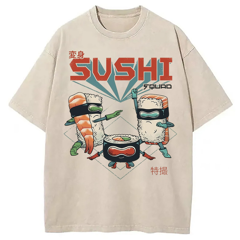Tokyocanvas Sushi Squad Washed T-Shirt