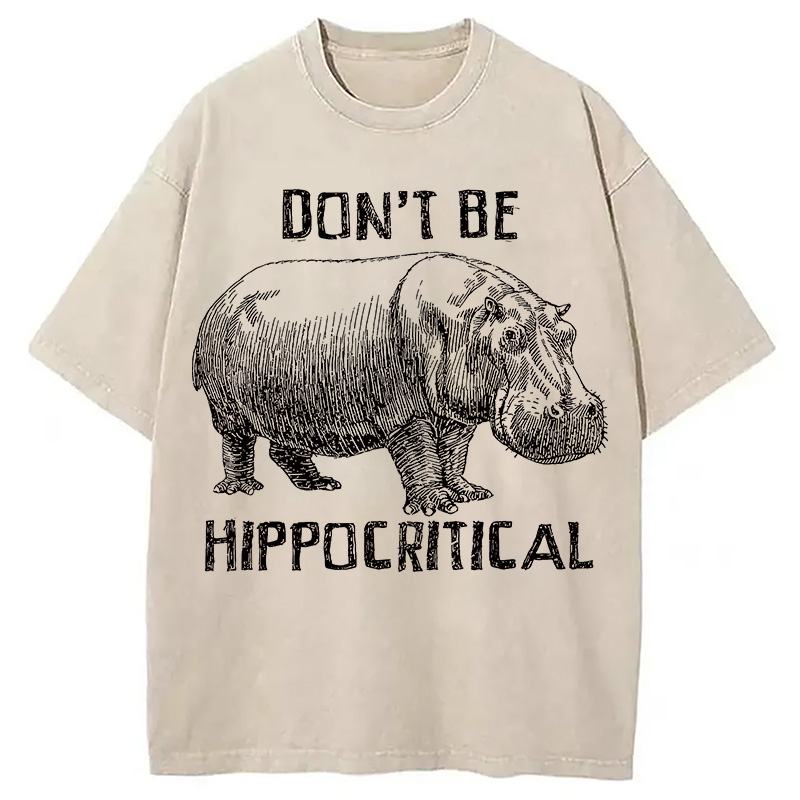 Tokyocanvas Don't be Hippocritical Washed T-Shirt