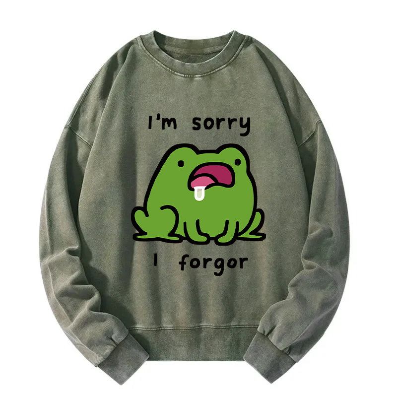 Tokyocanvas Dementia Frog Washed Sweatshirt