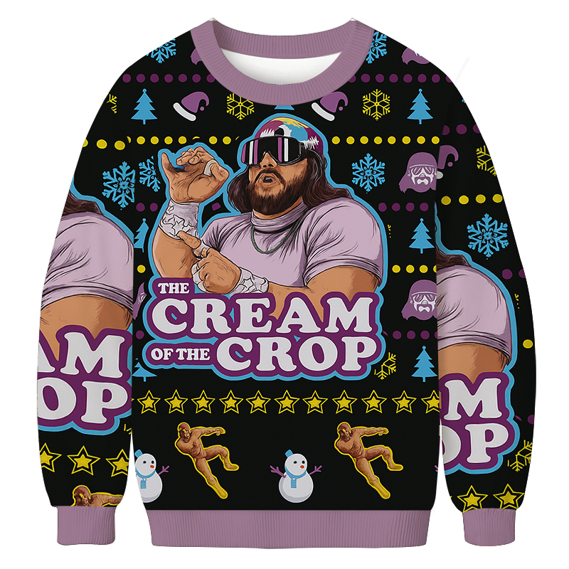 Tokyocanvas The Jesus of the Crop Christmas Ugly Sweatshirt