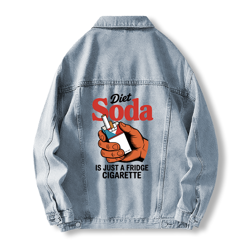 Tokyocanvas Diet Soda Is Just A Fridge Cigarette Funny Jean Jackets