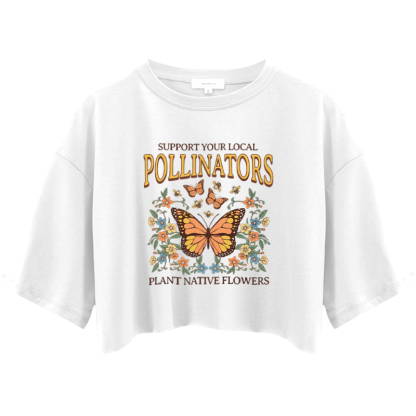 Tokyocanvas Native Garden Pollinator Crop Top