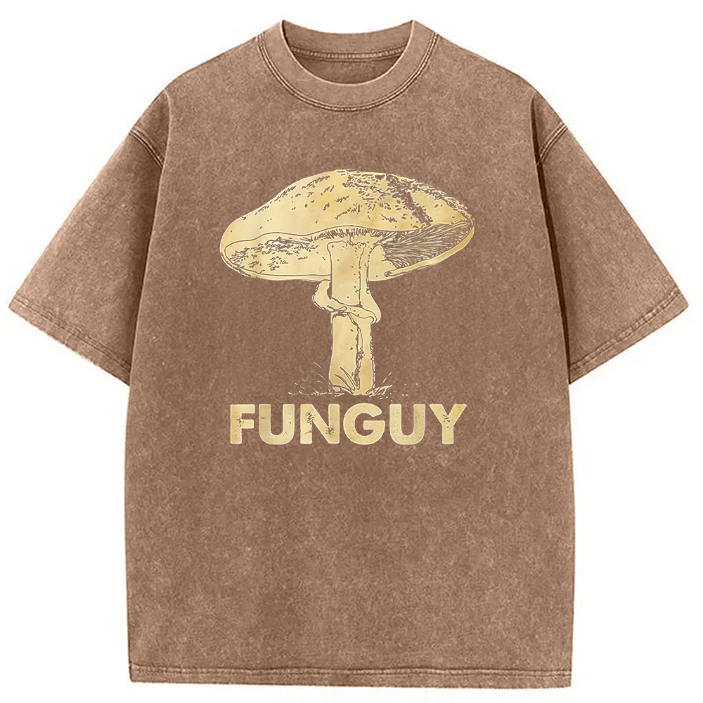 Tokyocanvas Funguy Mushroom Washed T-Shirt