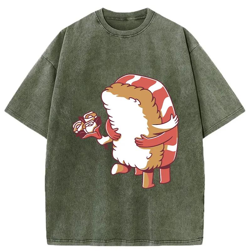 Tokyocanvas Sushi Of Love Washed T-Shirt