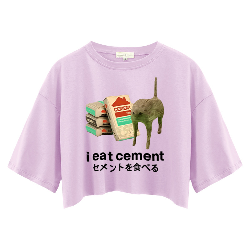 Tokyocanvas I Eat Cement Crop Top