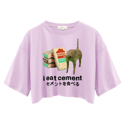 Tokyocanvas I Eat Cement Crop Top