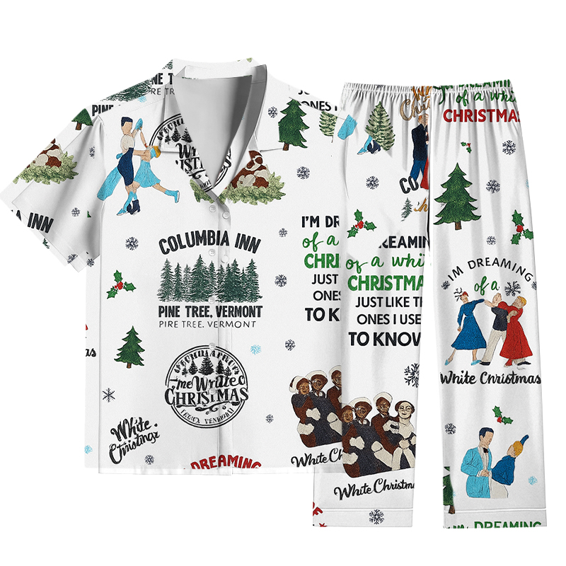 Tokyocanvas White Christmas Movie Pajama Set