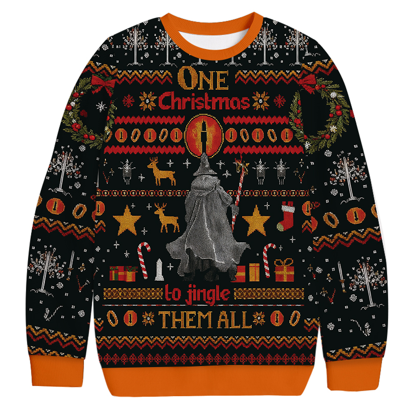 Tokyocanvas Gandalf One Christmas Ugly Sweatshirt