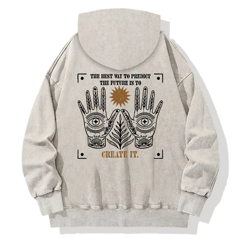 Tokyocanvas Creating The Future Back Washed Hoodie