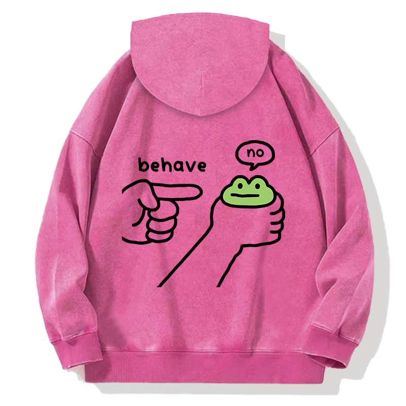 Tokyocanvas Dishonest Frog Back Washed Hoodie