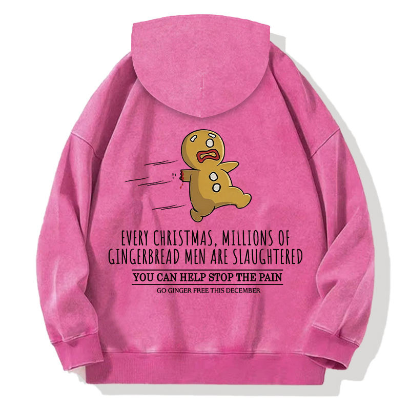 Tokyocanvas Gingerbread Man Disaster Back Washed Hoodie