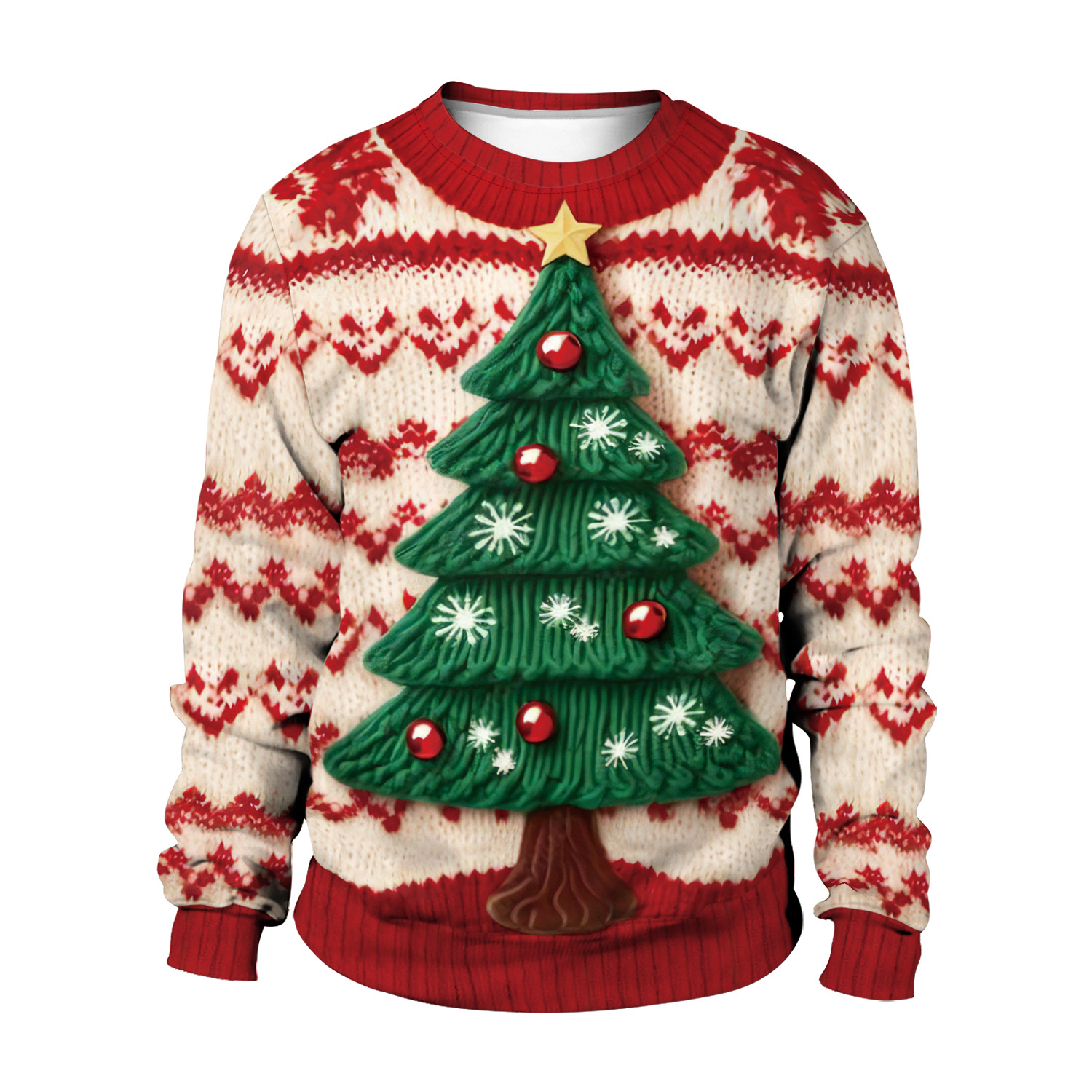 Tokyocanvas Christmas Tree Ugly Christmas Sweater