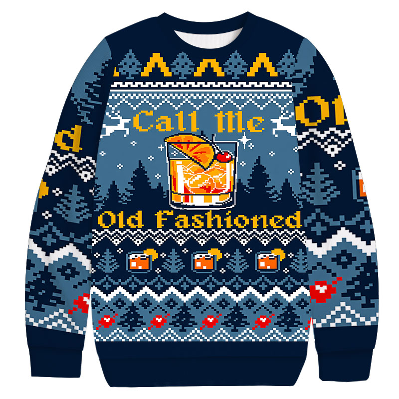 Tokyocanvas Call Me Old Fashioned Christmas Ugly Sweatshirt