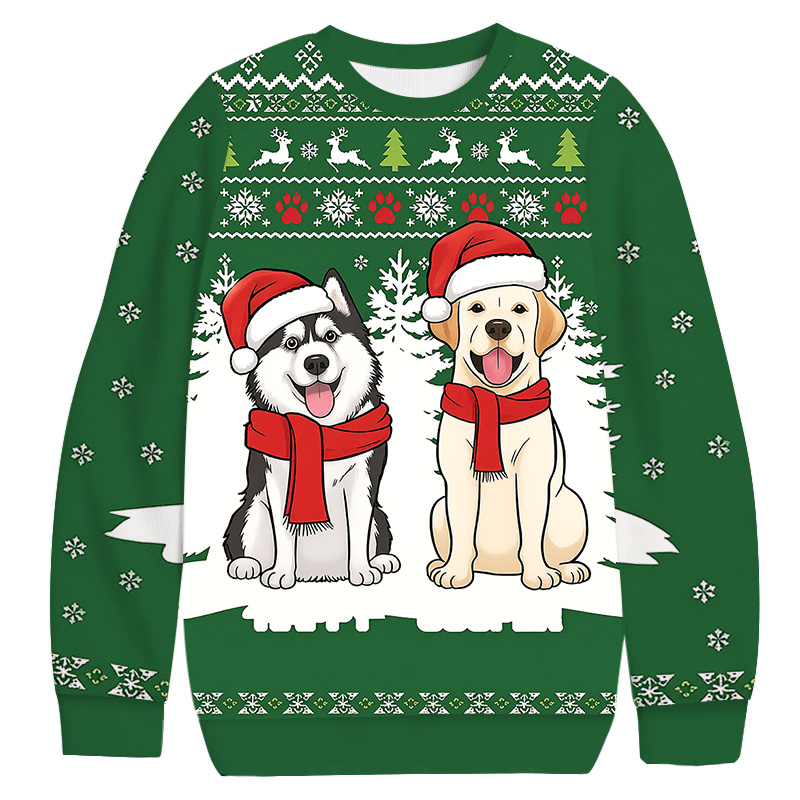Tokyocanvas Woof You A Merry Christmas Christmas Ugly Sweatshirt