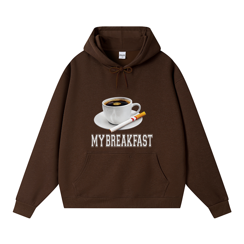 Tokyocanvas Breakfast Coffee Fleece Lined Hoodie