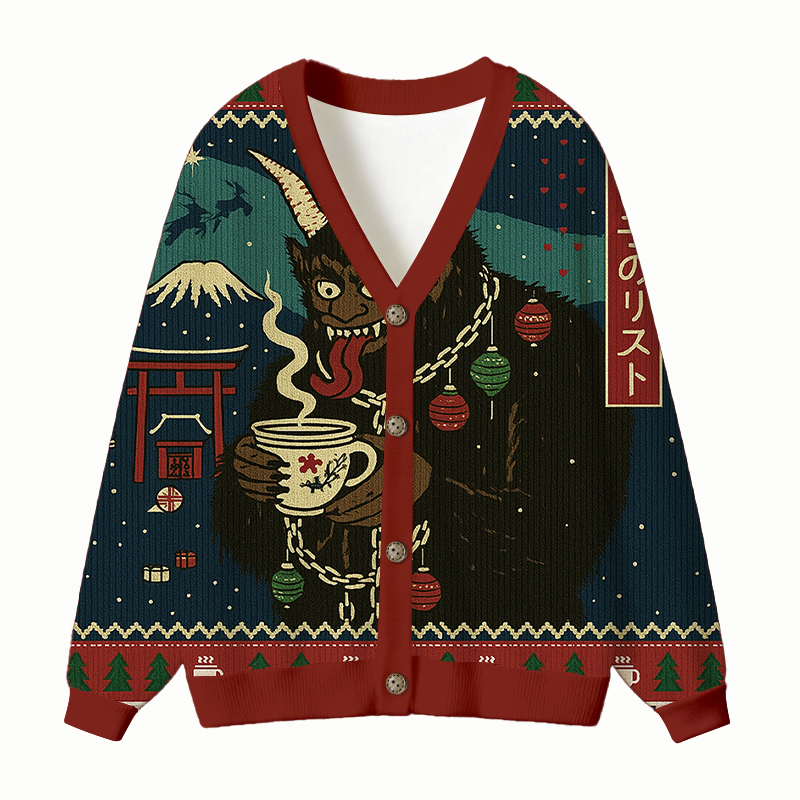 Tokyocanvas Naughty List Ugly Cardigan Sweatshirt
