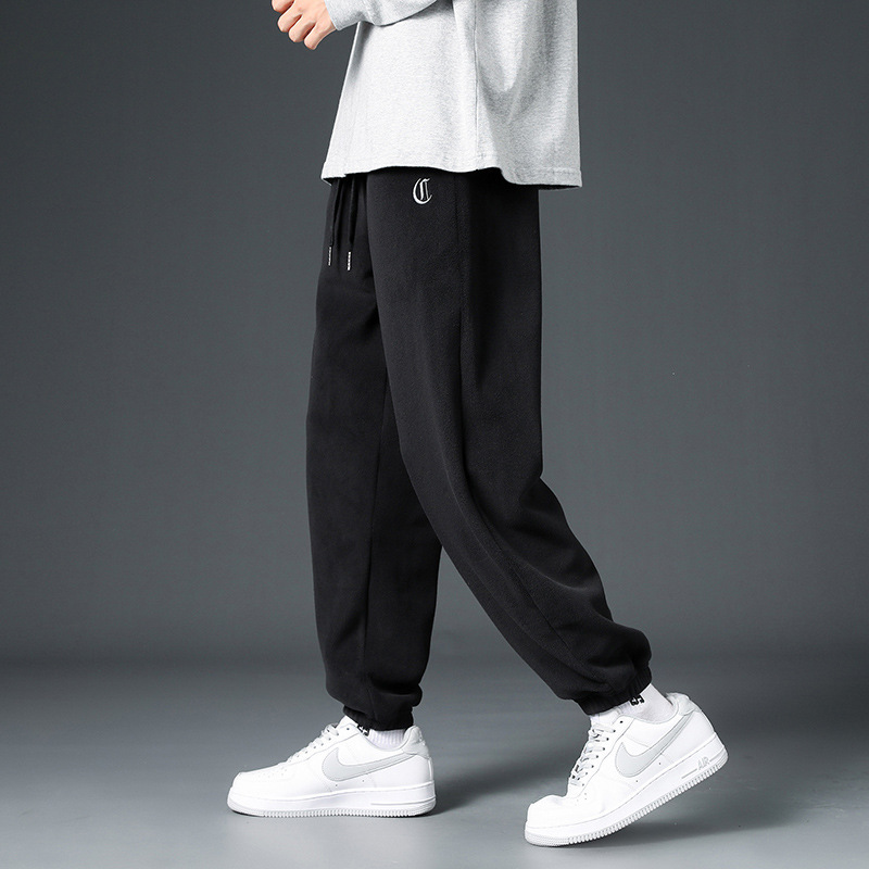 Tokyocanvas Metallic-tone D Cuffed Fleece Sweatpants