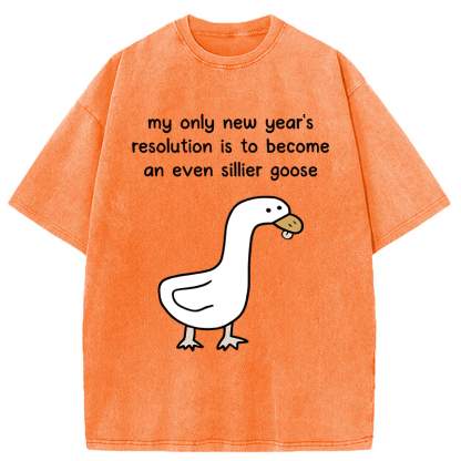Tokyocanvas New Year's Resolutions Washed T-Shirt