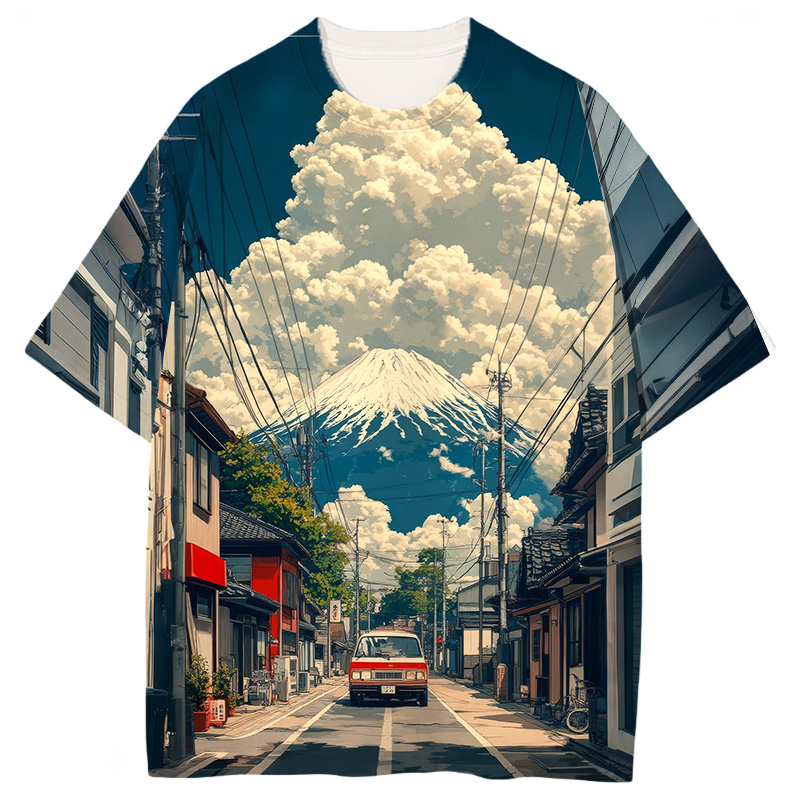 Tokyocanvas Mount Fuji Japan Graphic Print T-shirt