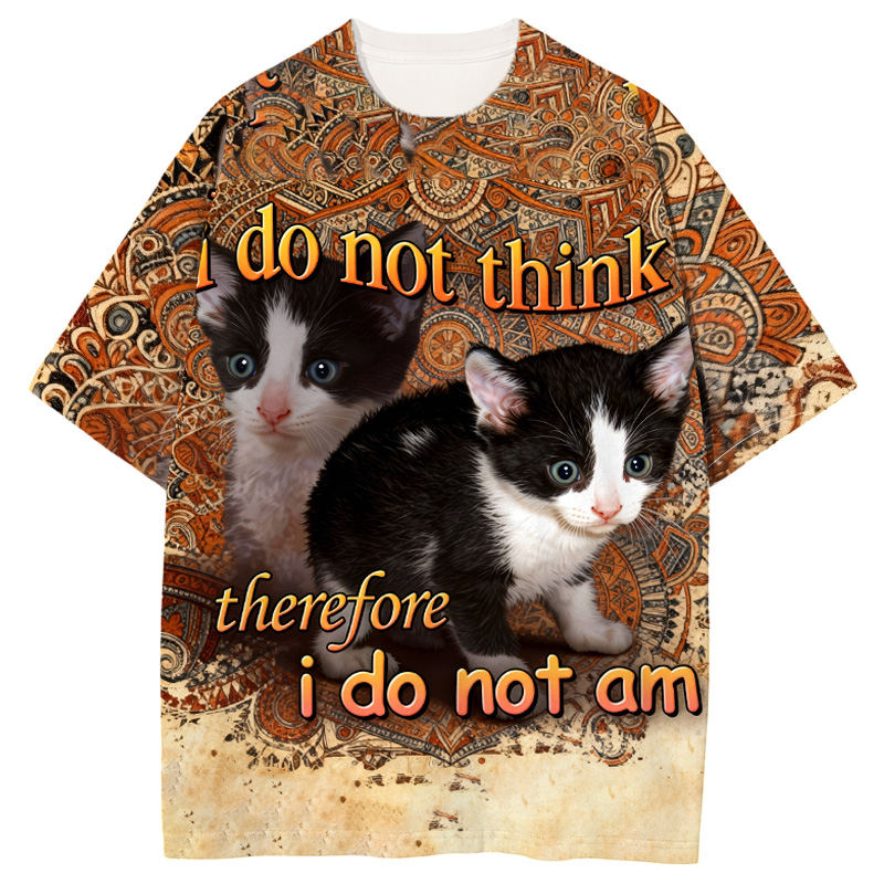 Tokyocanvas Cat Meme Graphic Print T-shirt