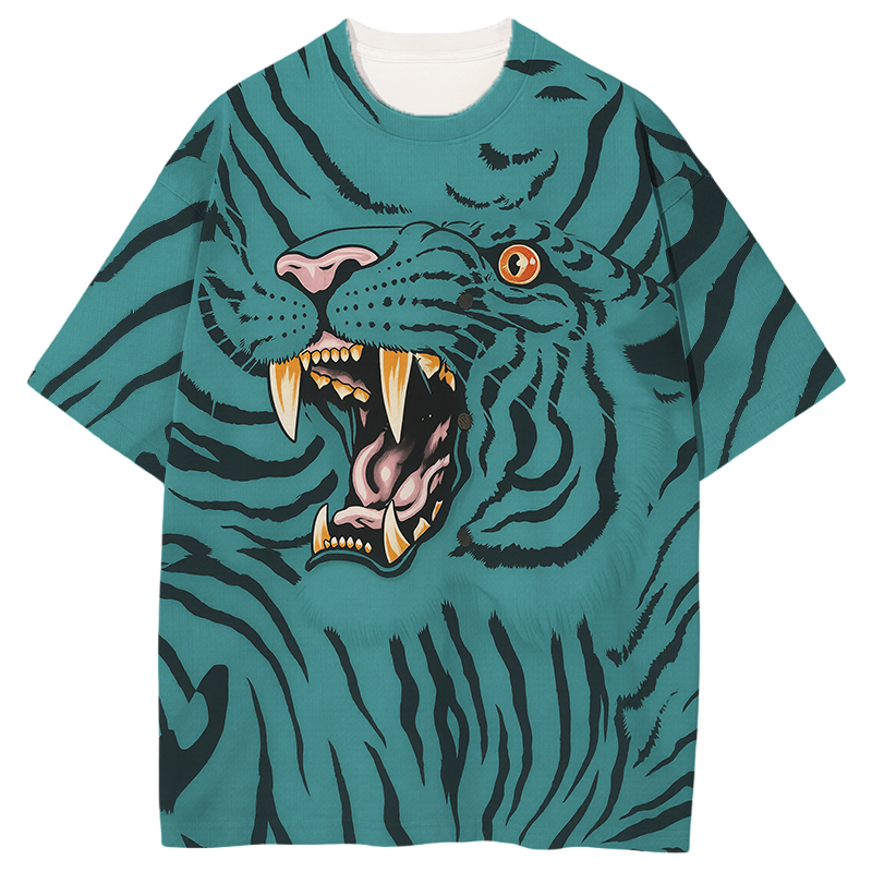 Tokyocanvas Liquid Tiger Graphic Print T-shirt