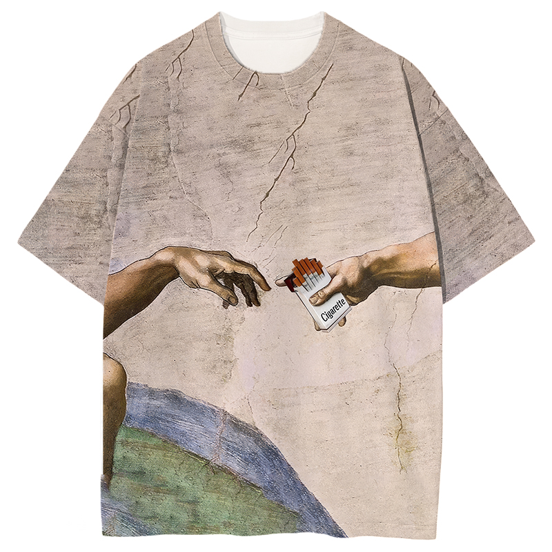 Tokyocanvas Pass Me A Cig Graphic Print T-shirt