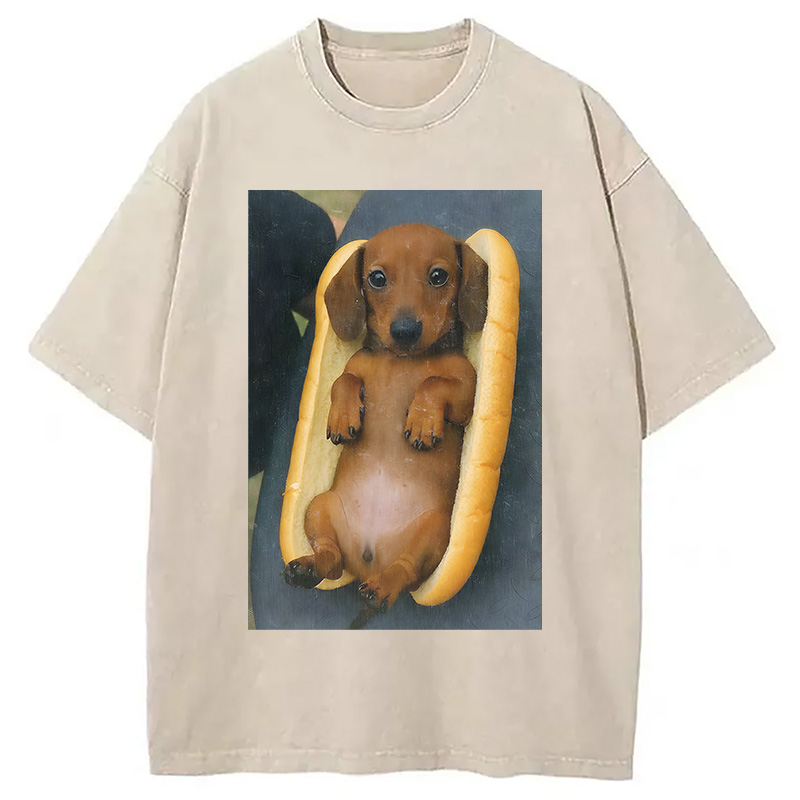 Tokyocanvas Real Hot Dog Washed T-Shirt