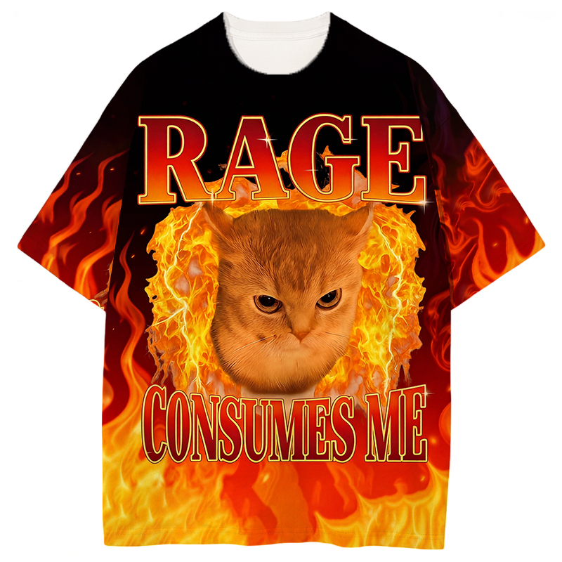 Tokyocanvas Rage Consumes Me Graphic Print T-shirt