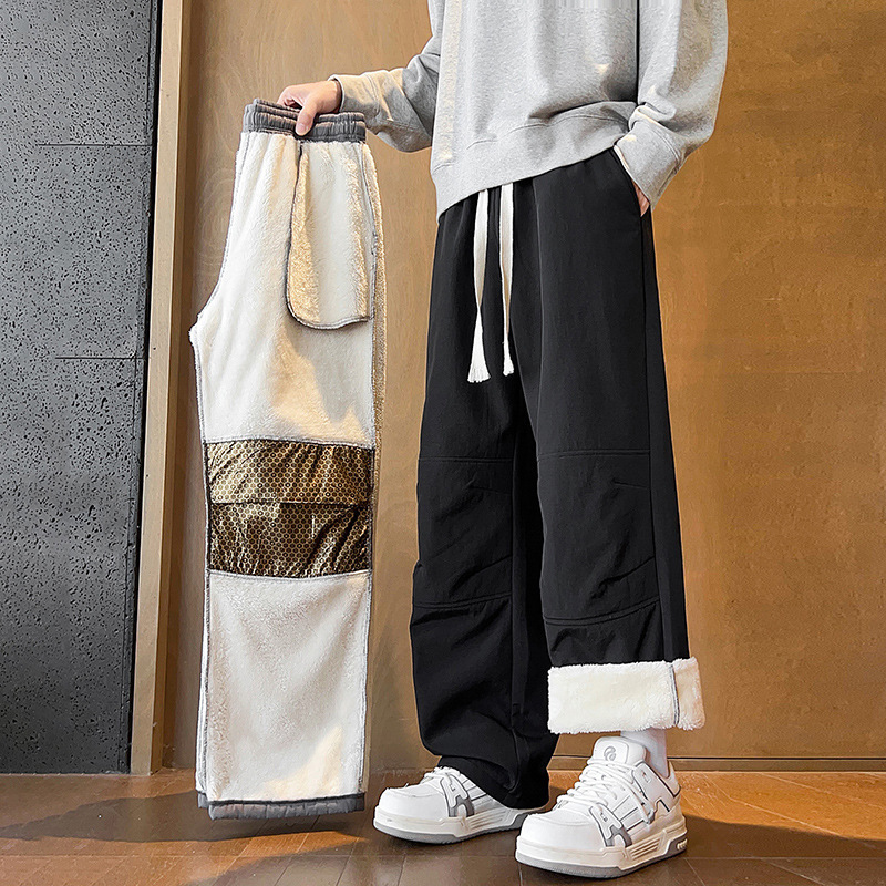Tokyocanvas Knee-Protecting Linear Fleece Sweatpants