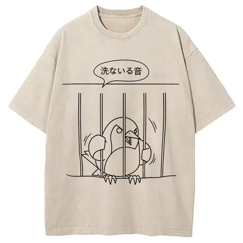 Tokyocanvas Angry Bird Washed T-Shirt