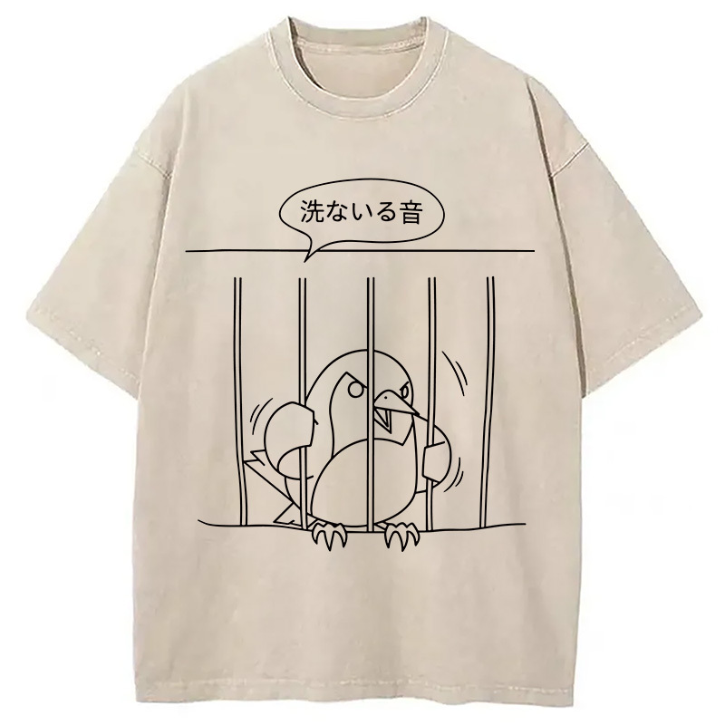 Tokyocanvas Angry Bird Washed T-Shirt