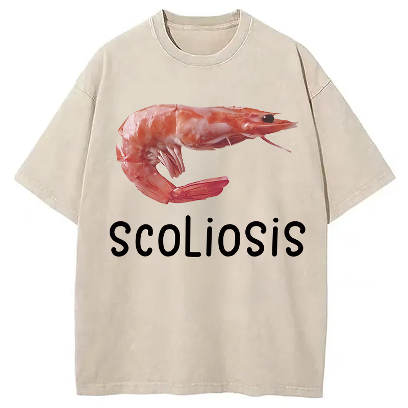 Tokyocanvas Scoliosis Washed T-Shirt