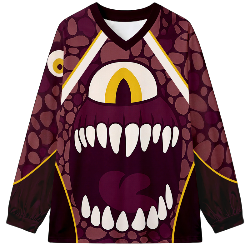 Tokyocanvas Big Mouth Monster Long Sleeve Graphic Print T-Shirt