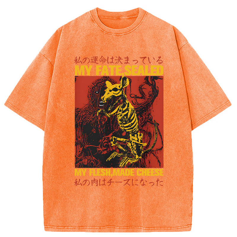 Tokyocanvas Funny Vintage Japanese Rat Washed T-Shirt