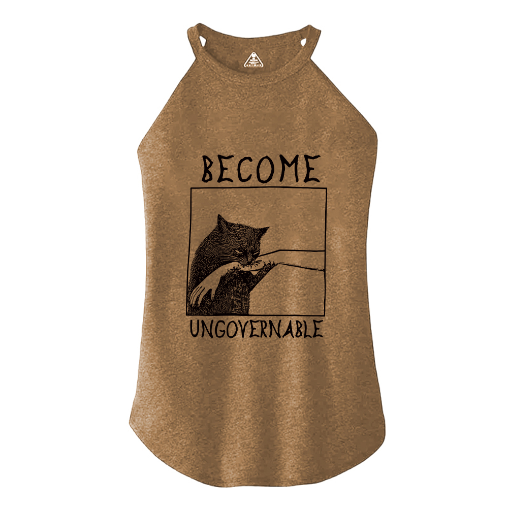 Tokyocanvas Cat Biting Arm Cotton Tank