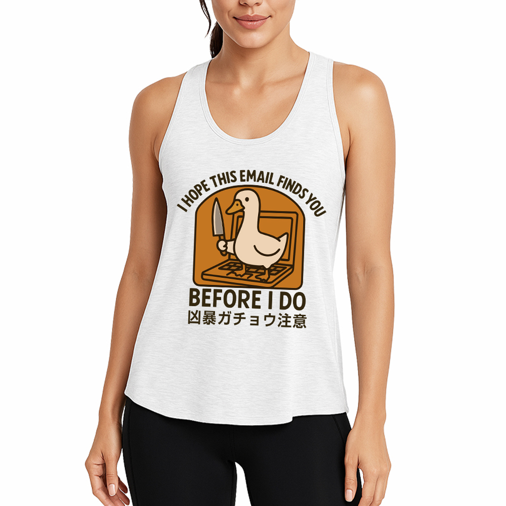 Tokyocanvas Goose With A Knife Fitness Tank